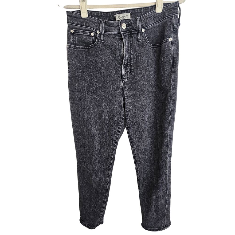 Madewell Womens The Curvy Perfect Vintage Jean Sz 28 Faded Black Denim High Rise